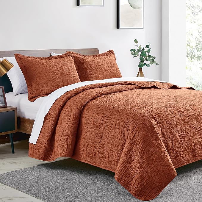 Love's cabin Twin Quilt Set Umber Bedspreads - Image 2