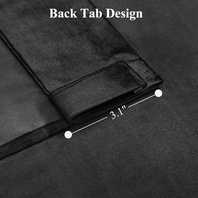 Black Velvet Blackout Curtains 84 Inches - Image 9