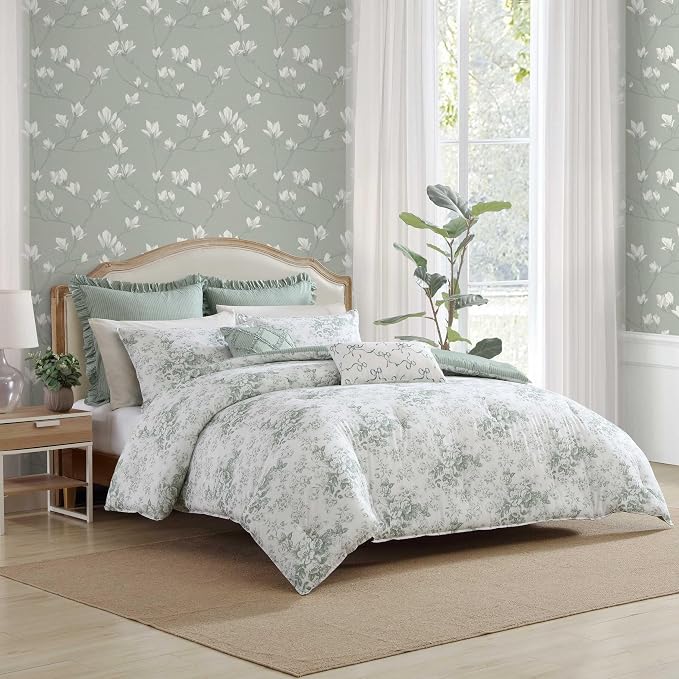 Laura Ashley - King Comforter Set, Premium Cotton Bedding - Image 2