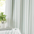 ZJDECOR 72 Inch Green White Striped Full Blackout Curtain Panels | Stripe on by ZJDECOR