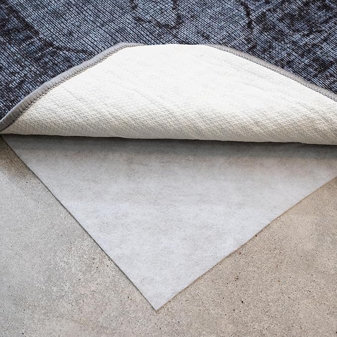 2'6 x 8' Non-Slip Rug Pad, Reversible Gripper, Non Skid Pads for Hardwood, Vinyl, Tile, Laminate Floors, Keep Area Rugs Secure, Natural Materials Safe for Indoor Flooring, ¼” Thick