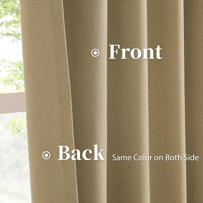 132 Inch Linen Blackout Curtains 11 ft/feet Long - Image 4