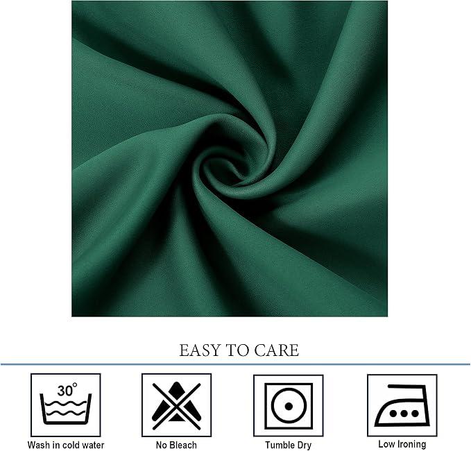 Diraysid Green Grommet Blackout Curtains - Image 4