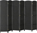 HOMCOM Room Divider 6 Panel Folding Privacy Screen 5.6' Tall Nature Wood | by HOMCOM