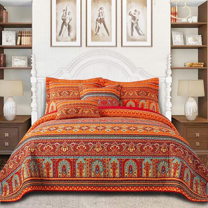 VAPUTAR Cotton Quilt Queen Size Bedding Set by VAPUTAR