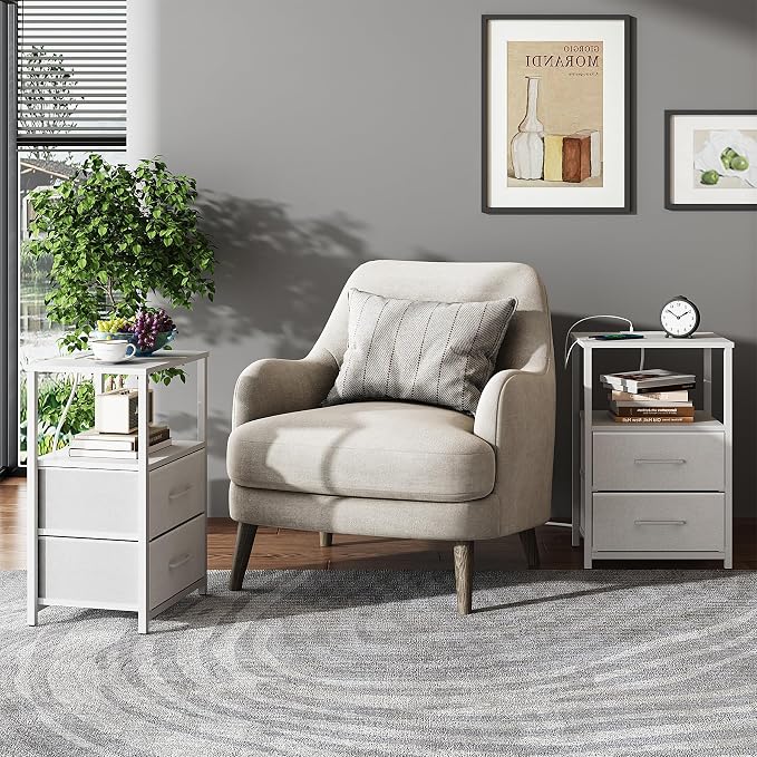 TUTOTAK Nightstands Set of 2, End Table - Image 2