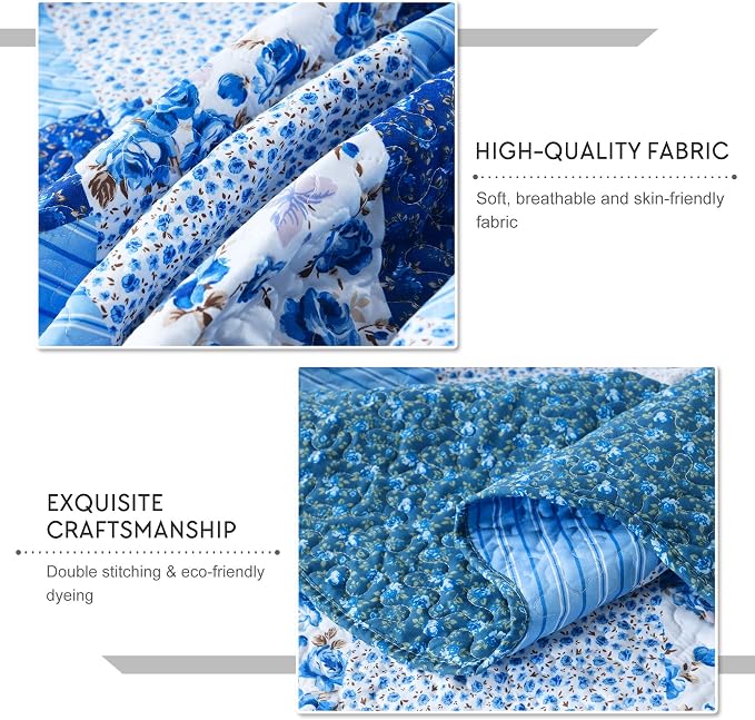 Bedspread Quilt Sets 3-Piece Lightweight Coverlet Set - Image 3
