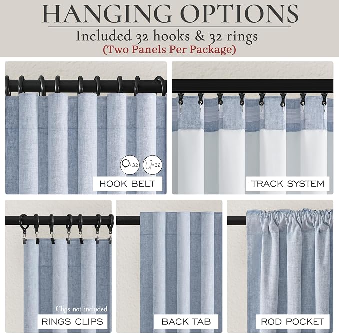 Dusty Blue Blackout Nursery Curtains 96 Inch Length - Image 4