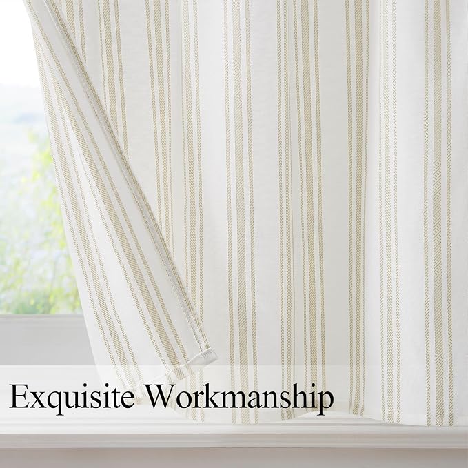 ZJDECOR Cotton Blended Tier Cafe Curtains - Image 2