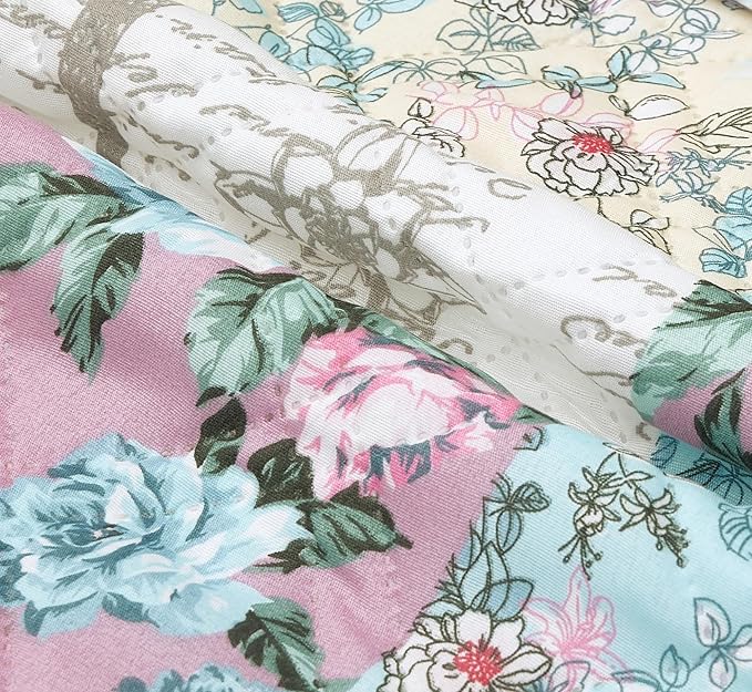 Brilliant Sunshine Lilac & Egg Blue Rose Couch Armrest Cover, Armrest Organizer - Image 6