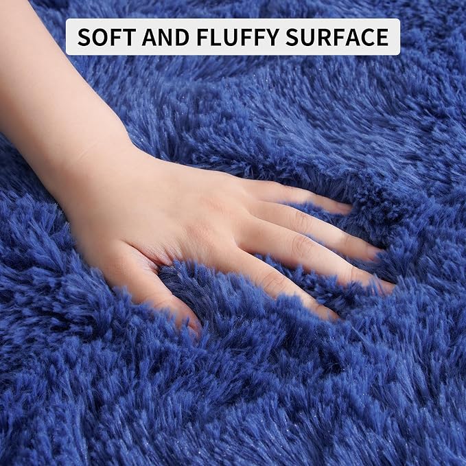 Fluffy Large Rugs for Living Room, Shag Area Rug 6x9 Soft Carpet for Bedroom - Image 6