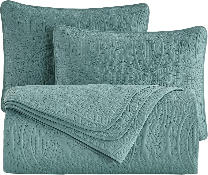 Chezmoi Collection Austin 3-piece Oversized Bedspread Coverlet Set - Image 10