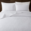 WDCOZY Twin Size Pick Stitch Quilt Set, 2 Pieces 68x90 inches, Channel by WDCOZY