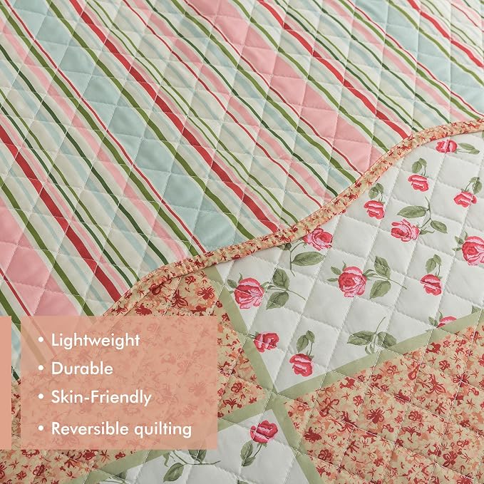 Etwel Lightweight Patchwork Queen Size Quilt Set - Image 5