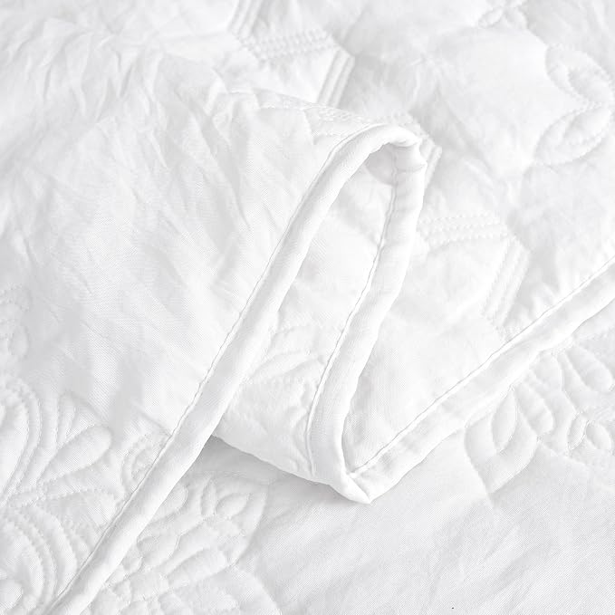 B2EVER Boho White Quilt Twin Size Bedding Sets - Image 5