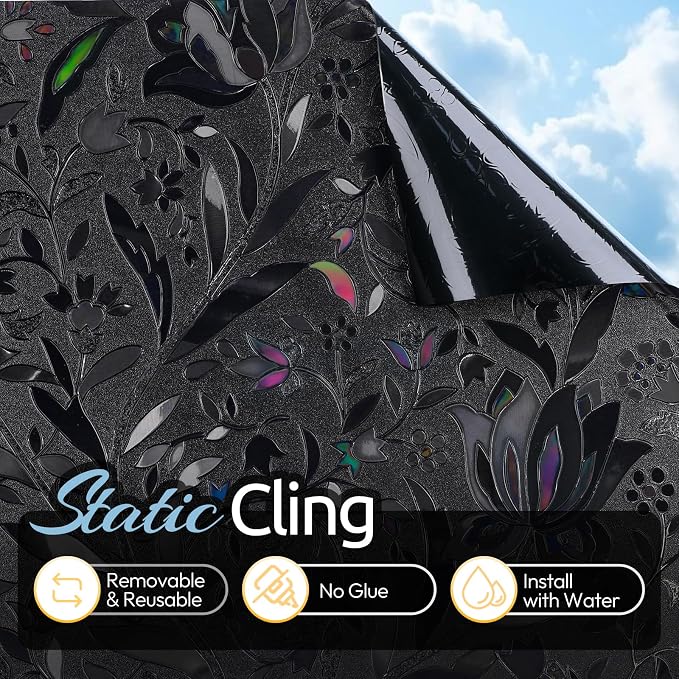 rabbitgoo Total Blackout Window Film, 29.5" x 157.4" | Sun Blocking Light - Image 4