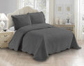 Fancy Linen 3pc Embossed Coverlet Bedspread Set Oversized Bed Cover Solid by Fancy+Linen