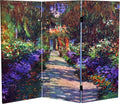 Red Lantern Double Sided Works of Monet Canvas Folding Screen by RedLantern