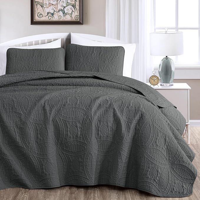 Chezmoi Collection Austin 3-piece Oversized Bedspread Coverlet Set - Image 2