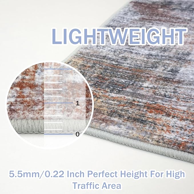 Abstract Area Rugs 6x9 Ft Washable Rugs - Image 6