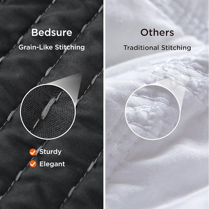 Bedsure King Quilt, Lightweight Soft Striped Comforter Bedding Set, All-Season - Image 4