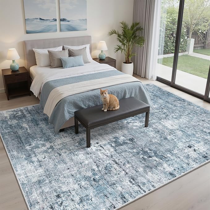 Soalmost Abstract Rug 5x8 Washable Area Rugs - Image 3