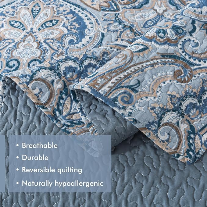 Etwel Lightweight Cotton King Size Quilt Set - Image 4