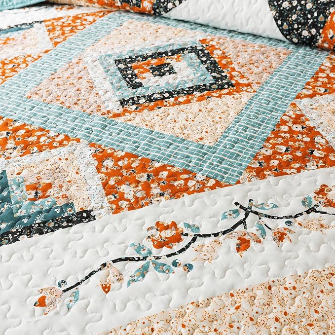 BEDIFANY Cotton King Size Quilt Sets, Lightweight King Quilt Bedding Set | - Image 5