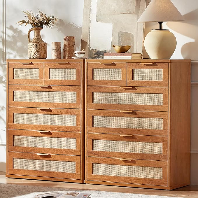 LEYAOYAO Rattan Dresser for Bedroom Set 2 - Image 9