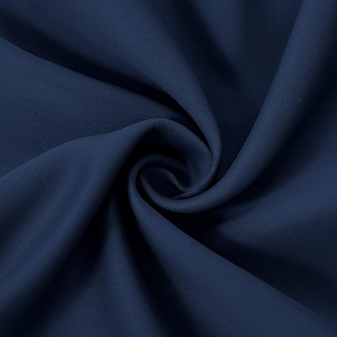 Diraysid Navy Blue Grommet Blackout Curtains - Image 7
