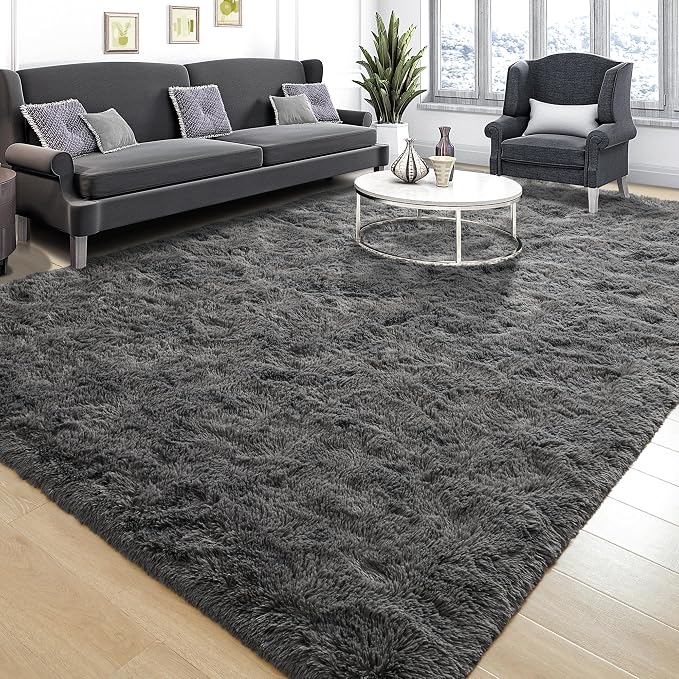 Soft Fluffy Rugs for Living Room, 5x8 Shaggy Area Rug for Bedroom, Modern Shag by Tepook
