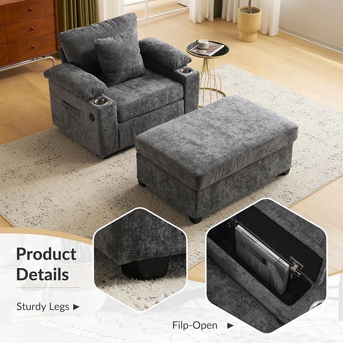GRAINELL 58" Oversized Chair - Image 4