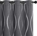 NICETOWN Small Blackout Grey Cafe Curtain Panels, 34 by 45 Inch, Window by NICETOWN