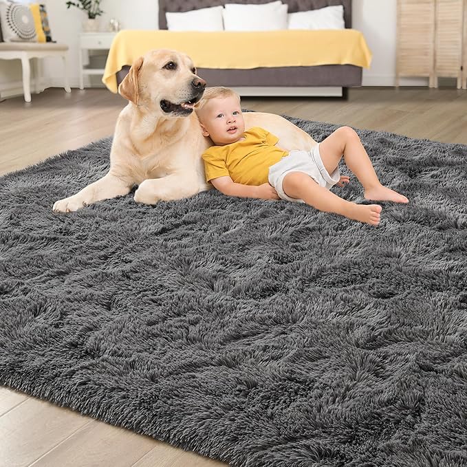 Soft Fluffy Rugs for Bedroom, 4x6 Area Rug for Living Room, Modern Shaggy Room - Image 4