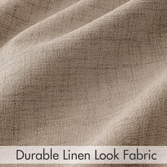 MIULEE 100% Blackout Curtains Linen Curtains 96 Inches Long, Copper Brown | 2 - Image 7
