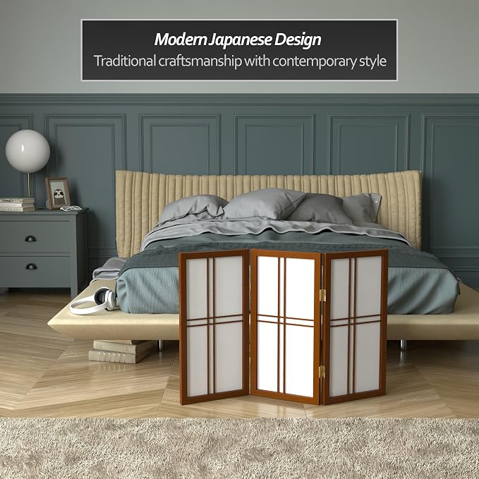 2 ft. Short Desktop Double Cross Shoji Screen - Image 3