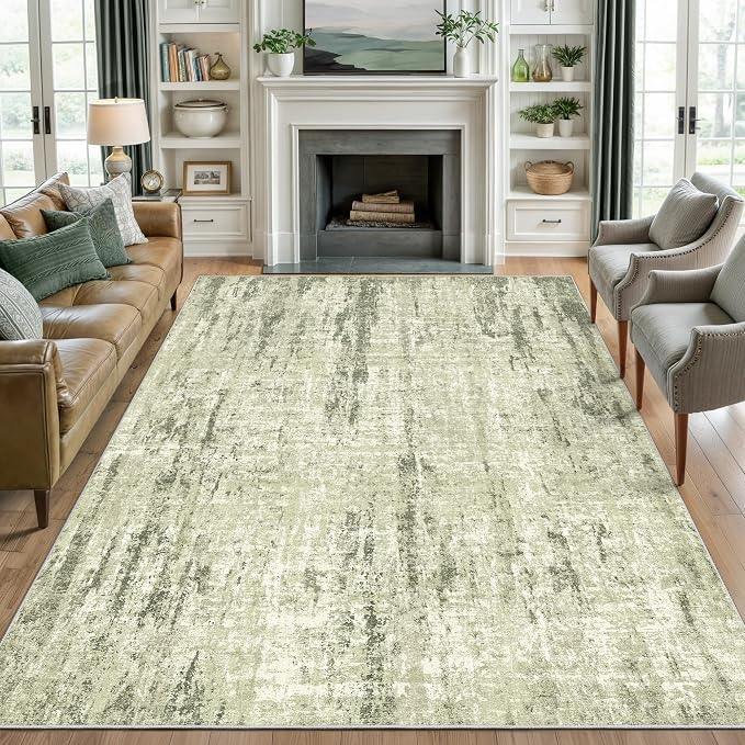 Washable Rugs 5x7, Non Slip Large Area Rugs by Valenrug