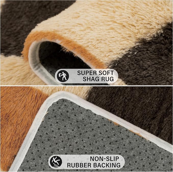 Soft Shag Rug 6x9 for Living Room High Pile Non-Slip Fluffy Carpet | Machine - Image 4
