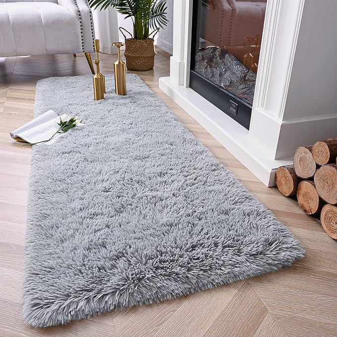 Chicrug Soft Runner Rugs for Bedroom Living Room Plush Fluffy Rug 2x7 | Shag - Image 2