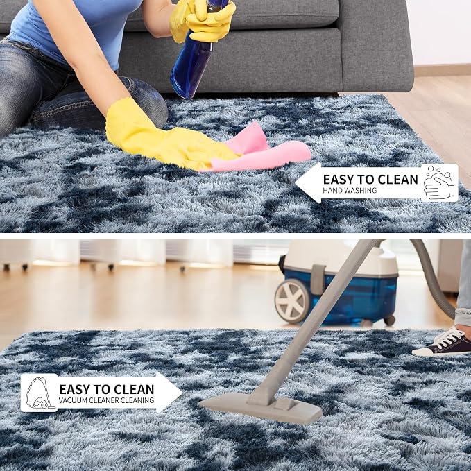 Fluffy Large Rugs for Living Room, 8x10 Area Rugs for Bedroom, Modern Shag Rug - Image 6