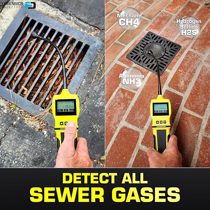 Sewer Smell Leak Detector by Forensics | 20-Year Sensor | Bathroom, Drains, Sewage, Plumbing |