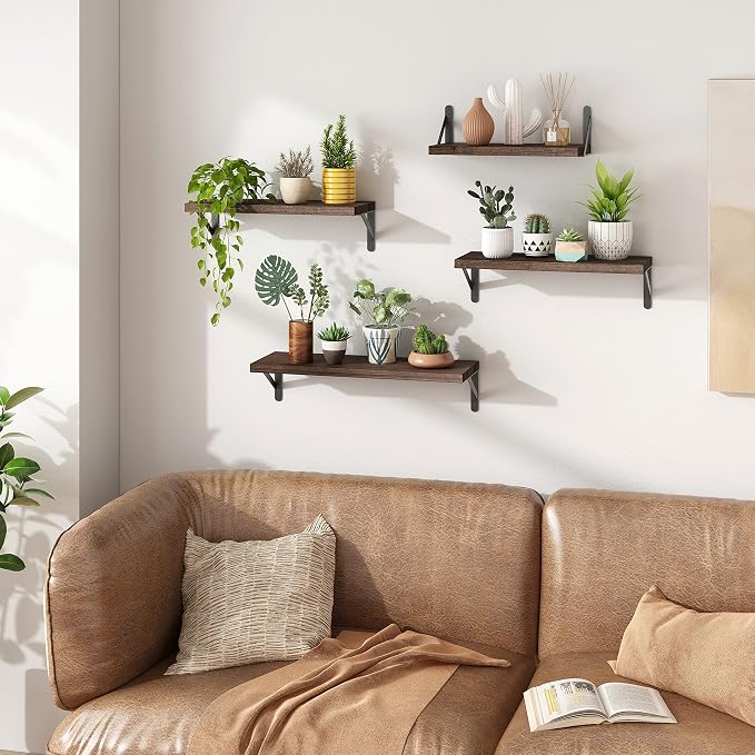 YGEOMER 4 Different Sizes Floating Shelves - Image 6