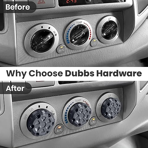 2nd Gen Tacoma Accessories AC Knob Upgrade - 2005,2006,2007,2008,2009,2010,2011,2012,2013,2014,2015 Tacoma Climate Control Dial Mods Set - 2nd Gen Tacoma Mods - for Toyota Interior Replacement Kit