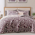 King Quilt Set-3 Pieces Soft Bedding Floral Reversible Coverlet | All Seasons by BLOOMHAVEN