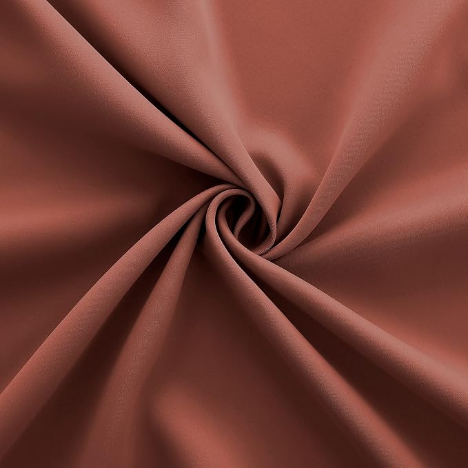 KOUFALL Burnt Orange Short Curtains 45 Inch Length - Image 7