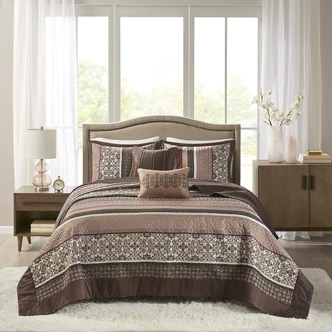 Madison Park King Quilt Bedding Set, Reversible Quilted Bedspread Set, - Image 3