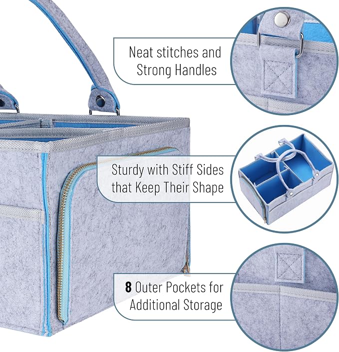 Mr. Pen- Large Baby Diaper Caddy Organizer, 2 Pack - Image 3