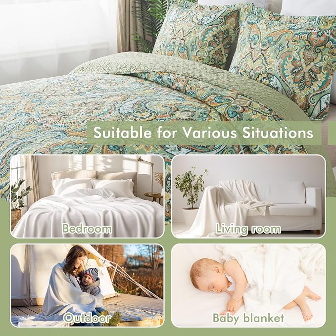 Etwel Lightweight Cotton Queen Size Quilt Set - Image 5
