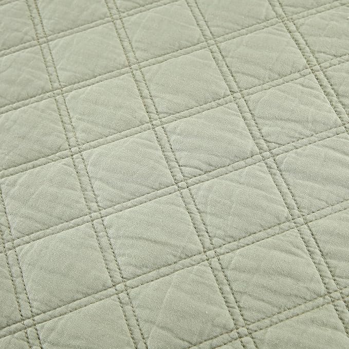 ROOMLIFE Quilt Set King Size 3D Floral Embroidery Pattern 3-Piece Cotton - Image 4