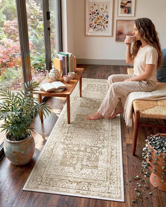 Macgace Washable Vintage Area Rug - Image 3